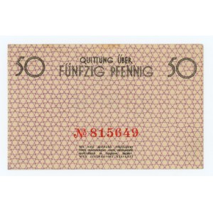GETTO IN LODZ - 50 pfennigs 1940 - red numerator