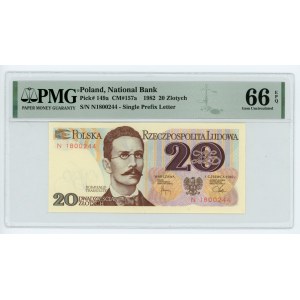 20 złotych 1982 - seria N - PMG 66 EPQ