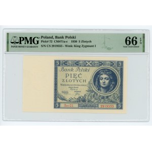 5 Gold 1930er Jahre - CS-Serie - PMG 66 EPQ