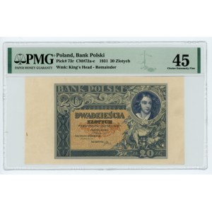 20 Gold 1931 - REMAINDER - PMG 45