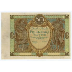 50 złotych 1929 - bez serii i numeracji - WIELKA RZADKOŚĆ