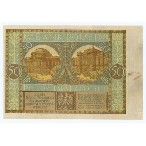 50 Zloty 1929 - ohne Serie und Nummerierung - sehr selten