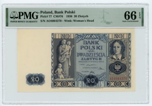 20 gold 1936 - AD series - PMG 66 EPQ