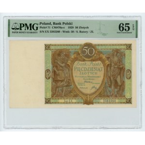 50 złotych 1929 - Ser. EX. - PMG 65 EPQ