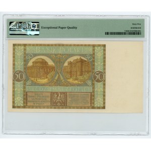 50 złotych 1929 - Ser. EX. - PMG 65 EPQ