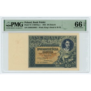 20 złotych 1931 - seria DH - PMG 66 EPQ
