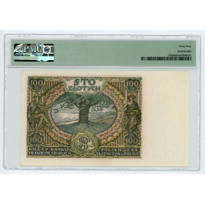 100 złotych 1934 - seria BH - PMG 64 - dodatkowy znak wodny +X+