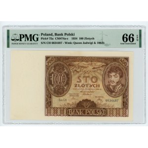 100 złotych 1934 - seria C.H. - PMG 66 EPQ