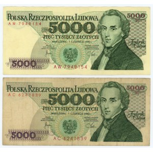 5000 PLN 1982 - Serien AC und AW