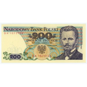 200 złotych 1986 - seria DA