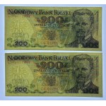 200 Zloty 1982 - Serie CC - 2 Stück - Nummern in Reihenfolge