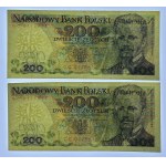 200 złotych 1982 - seria CC - 2 sztuki - numery w kolejności