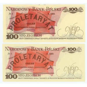 100 Zloty 1986/1988 - Serien NN und PH