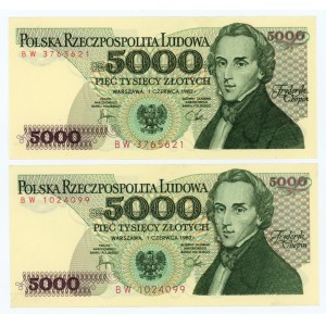 5000 gold 1982 - BW series - 2 pieces