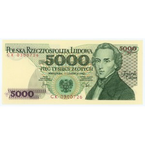 5000 zloty 1982 - CK series