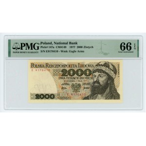 2000 złotych 1977 - seria E - PMG 66 EPQ