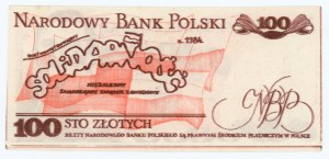 Solidarity, 100 zloty brick 1984 - Walesa - Kukla 59 type 30