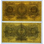 10.000 Polnische Mark 1922 - Serie A - 2 Stück - zwei verschiedene Farbtöne des Papiers