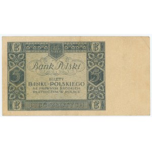 5 Gold 1930 - Serie BO. - Grobes Papier