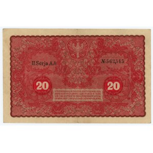 20 Polish marks 1919 - II Series AA - first series