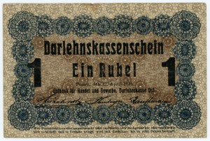 POSEN/POZNAŃ - 1 rubel 1916 klauzula dłuższa -RZADKI