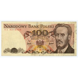 100 złotych 1976 - seria AE - RZADKA SERIA