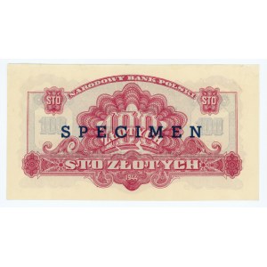 100 złotych 1944 ...owe - nadruk SPECIMEN / 25 lat NBP