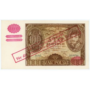 100 Zloty 1934 - BZ-Serie - falscher Nachdruck