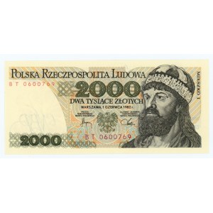 2.000 Zloty 1982 - Serie BT