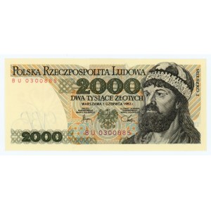 2,000 zloty 1982 - BU series