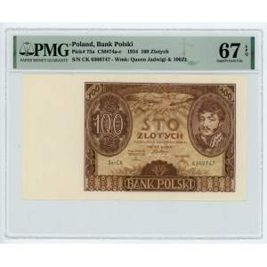 100 gold 1934 - C.K. series. - PMG 67 EPQ