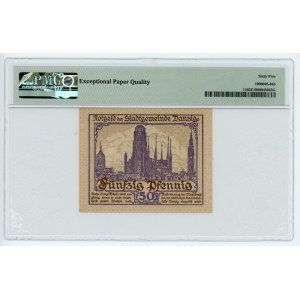 Wolne Miasto Gdańsk, 50 fenigów (pfennig) 1919, Gdańsk PMG 65 EPQ