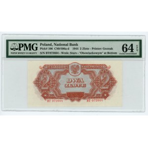 2 Gold 1944 - BT obligatorische Serie - PMG 64 EPQ