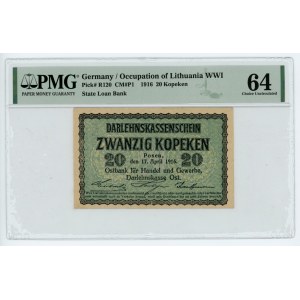 POSEN/POZNAŃ - 20 Kopeken 1916 - PMG 64