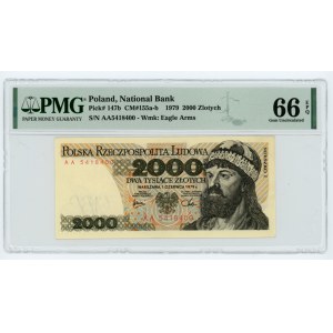 2000 złotych 1979 - seria AA - PMG 66 EPQ