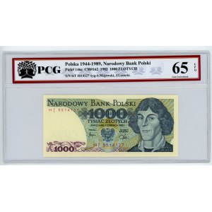 1000 złotych 1982 - seria HT - PCG 65 EPQ