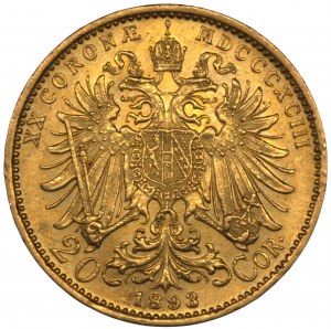 AUSTRIA - Franciszek Józef I - 20 koron 1893