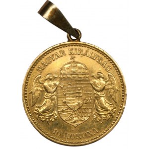 AUSTRIA - Franciszek Józef I - 10 koron 1897 moneta z zawieszką