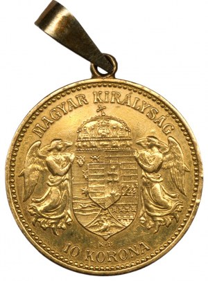 AUSTRIA - Franciszek Józef I - 10 koron 1897 moneta z zawieszką