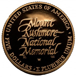 USA - 5 dolarów 1991 - 50 rocznica - Mount Rushmore (W) West Point