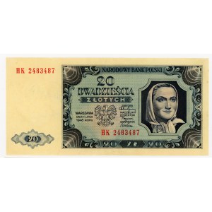 20 złotych 1948 - seria HK