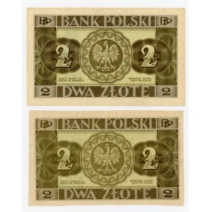 2 Zloty 1936 - Serie DN und ohne Serie und Nummerierung