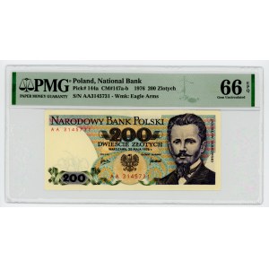 200 złotych 1976 - seria AA - PMG 66 EPQ