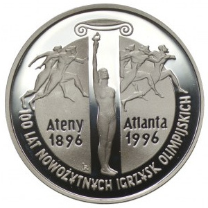 10 złotych 1995 - 100 Lat Nowożytnych Igrzysk Olimpijskich