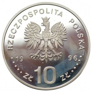 10 złotych 1996 - Zygmunt II August - półpostać