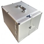 Leuchtturm aluminum chest with 5 trays for 2 zloty coins, diameter of holes 24 mm