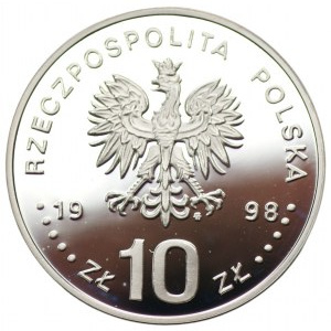 10 złotych 1998 - Zygmunt III Waza - półpostać