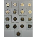 Satz von 5 Zloty-Münzen 2014-2022 - 17 Stück im Etui