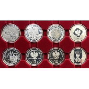 10 złotych 1999 - zestaw 8 sztuk
