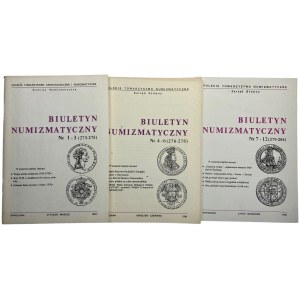 Biuletyn Numizmatyczny 1991 - numer 1-12 - 3 sztuki